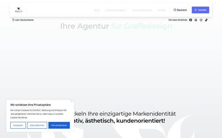 Screenshot of bennysgrafikstudio.de
