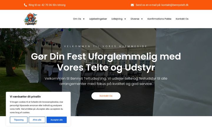 Screenshot of bennysteltudlejning.dk
