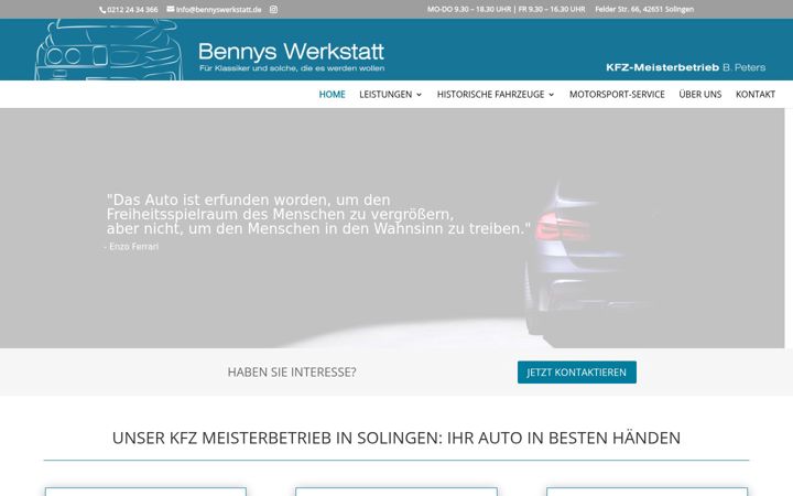 Screenshot of bennyswerkstatt.de