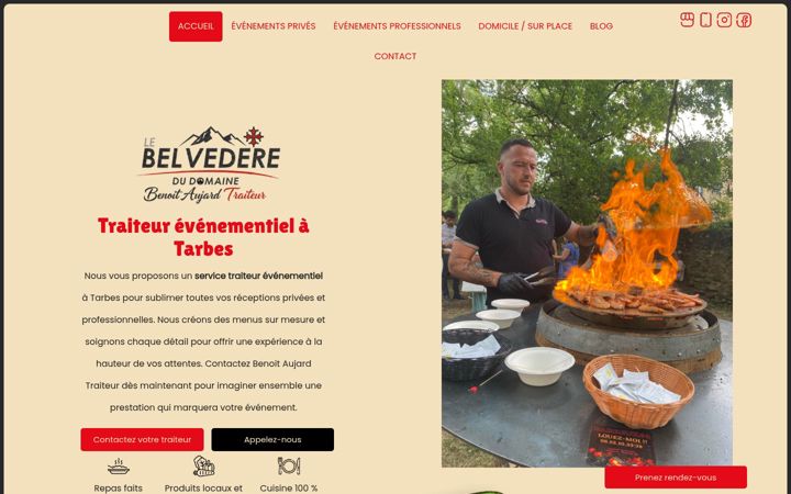 Screenshot of benoit-aujard-traiteur.fr