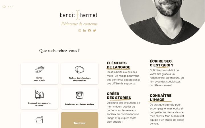 Snímek obrazovky benoit-hermet.fr