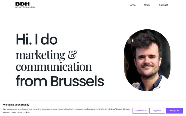 Screenshot of benoitdehalleux.be