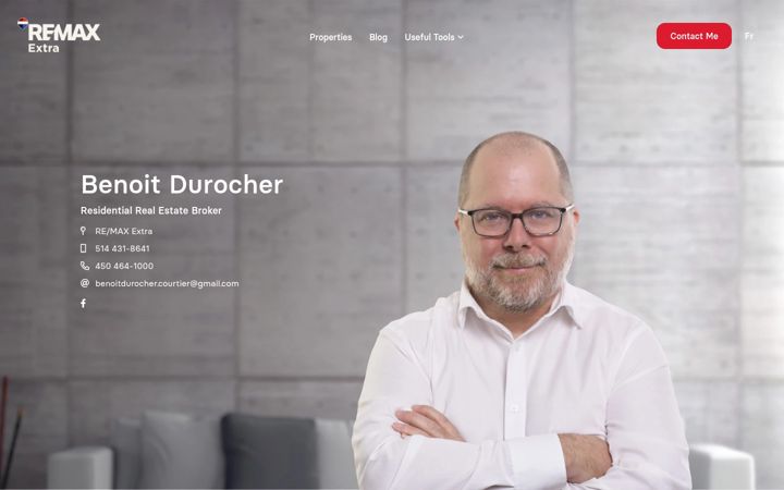 Screenshot of benoitdurocher.ca
