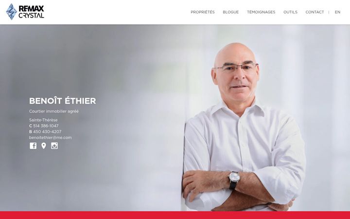 Screenshot of benoitethier.ca