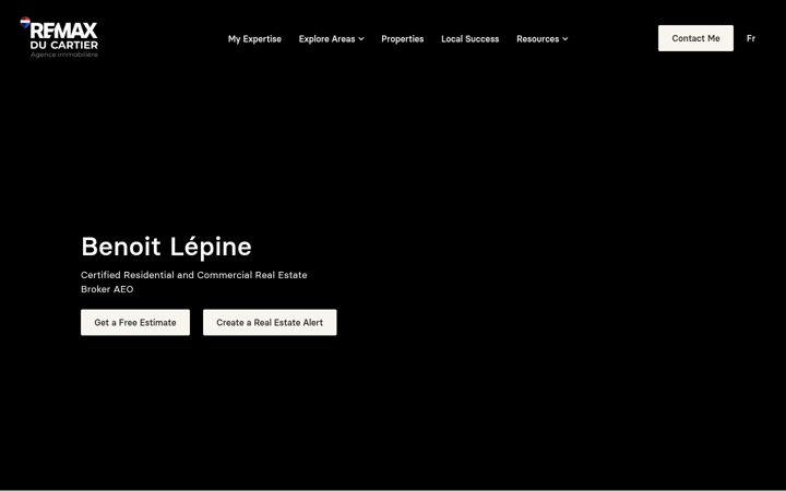 Screenshot of benoitlepinecourtier.com