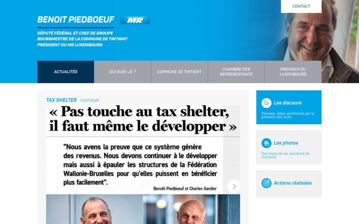 Screenshot of benoitpiedboeuf.be