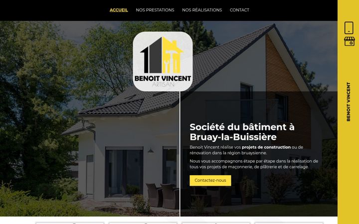 Screenshot of benoitvincentartisan.fr