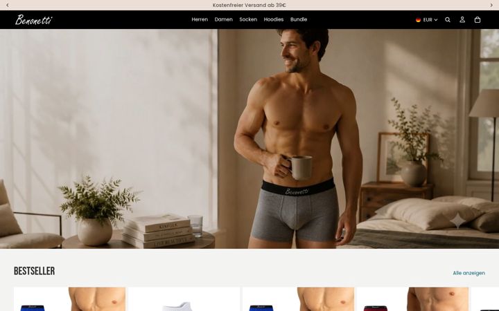 Screenshot van benonetti.de