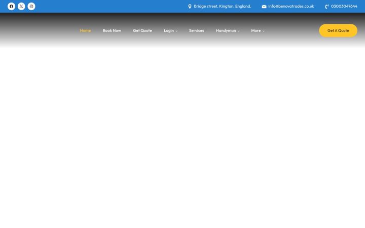 Screenshot stránky benovatrades.co.uk