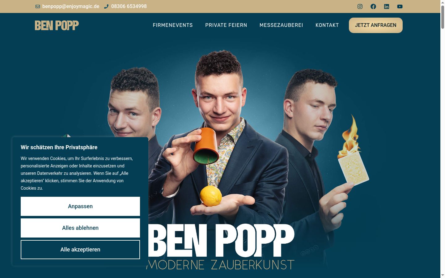 Sutikimo reklamjuostės, rodytos prieš bet kokią sąveiką, ekrano kopija