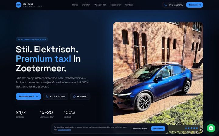 Screenshot of benr-taxi.nl