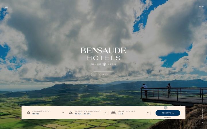 Screenshot of bensaudehotels.com