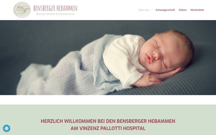 Screenshot ta' bensberger-hebammen.de
