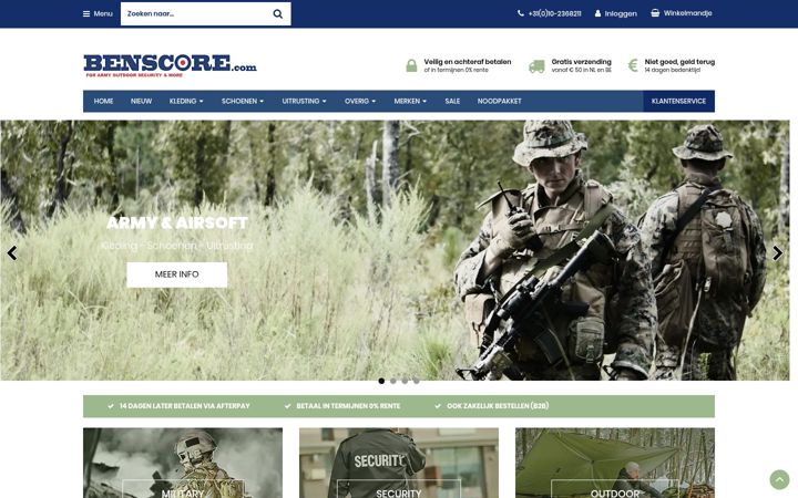 Screenshot of benscore.com