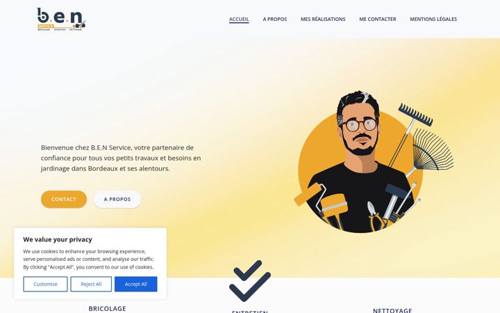 Screenshot of benservice.fr