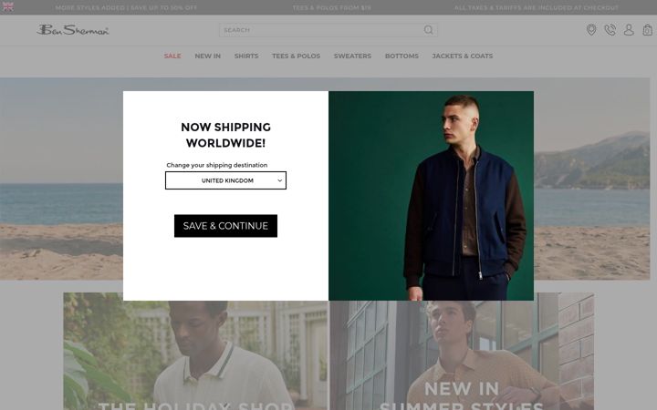Screenshot of bensherman.com