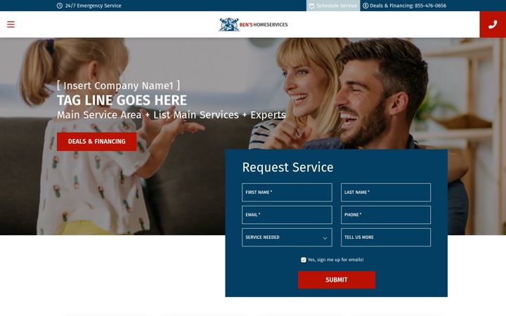 Screenshot of benshomeservices.us
