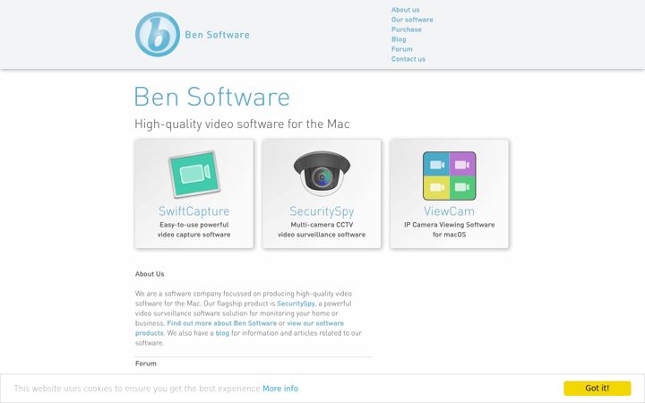 Screenshot of bensoftware.com