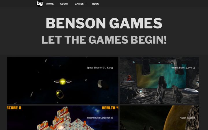 Screenshot of benson.games