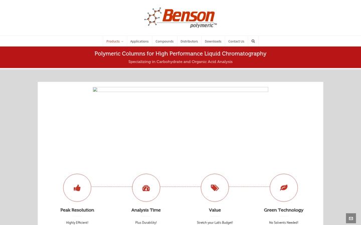 Screenshot of bensonpolymeric.com