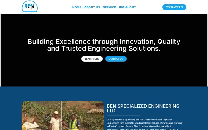 Screenshot of benspecializedengineering.com