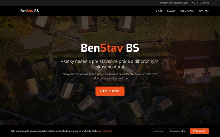 Screenshot di benstavbs.sk