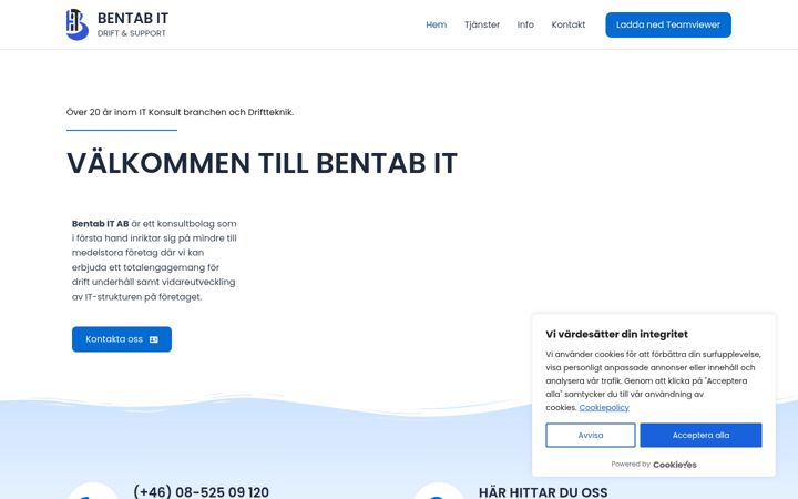 Screenshot of bentab.se