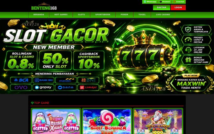 Screenshot of benteng168.net