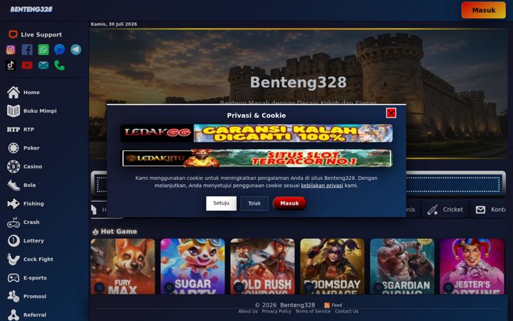 Screenshot of benteng328.org