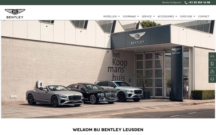 Screenshot of bentley-leusden.nl