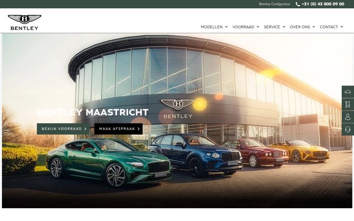 Screenshot of bentley-maastricht.nl