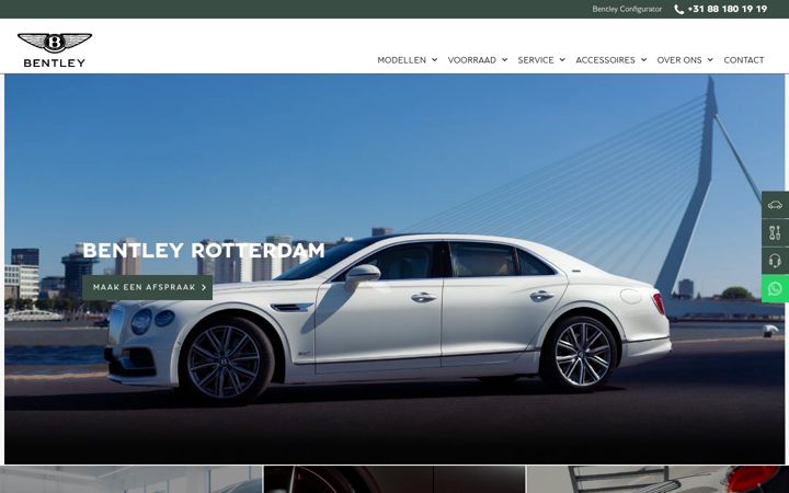 Zrzut ekranu bentley-rotterdam.nl