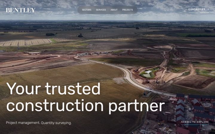 Captura de ecrã de bentleyprojectmanagement.co.uk