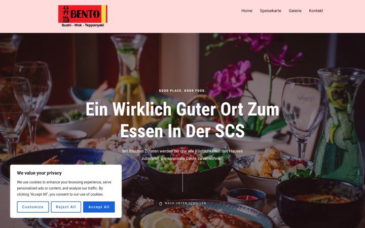 Screenshot of bento-restaurant.at