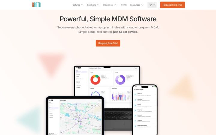 Screenshot of bentomdm.com