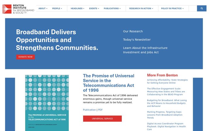 Screenshot of benton.org