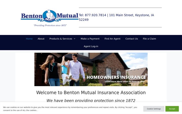 Screenshot of bentonmutual.com