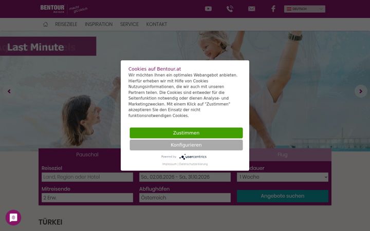 Screenshot of bentour.at