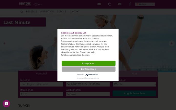 Screenshot of bentour.ch