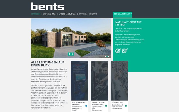 Screenshot of bents.de