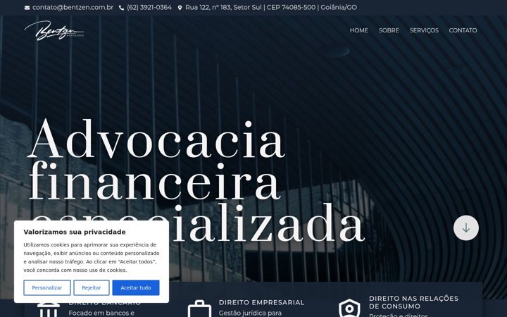 Skjermbilde av bentzen.com.br