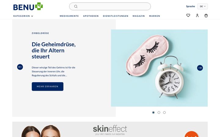 Screenshot of benu.ch
