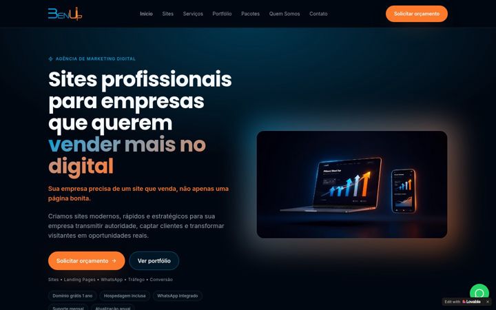 Screenshot of benupdigital.com.br