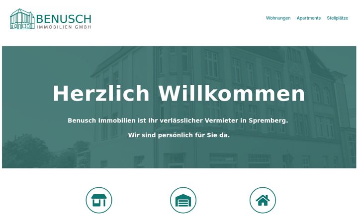 Screenshot of benusch-immobilien.de