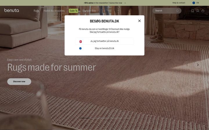Screenshot of benuta-de.com