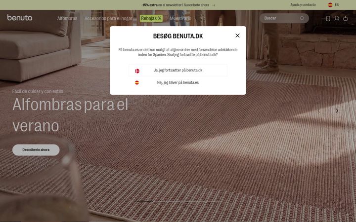 Screenshot of benuta.es