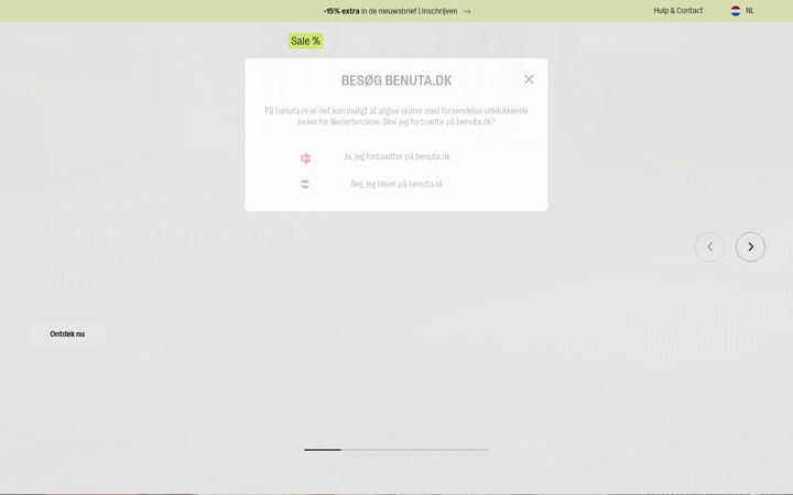 Screenshot of benuta.nl