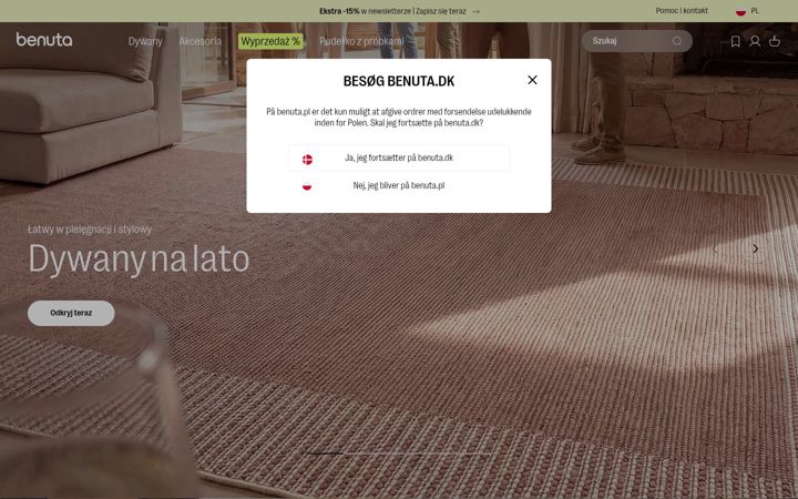 Screenshot of benuta.pl