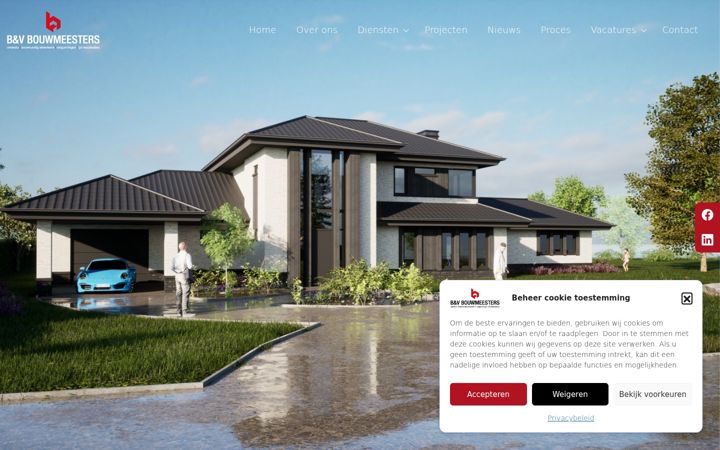 Screenshot of benvbouwmeesters.nl