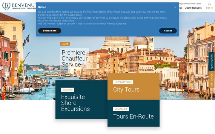 Screenshot ta' benvenutolimos.com